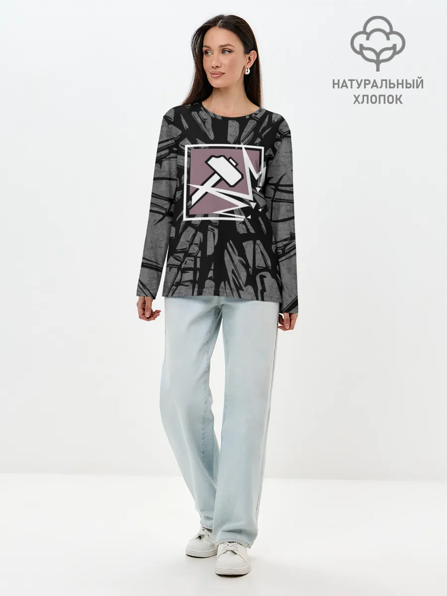 Лонгслив женский. Хлопок / R6S SLEDGE