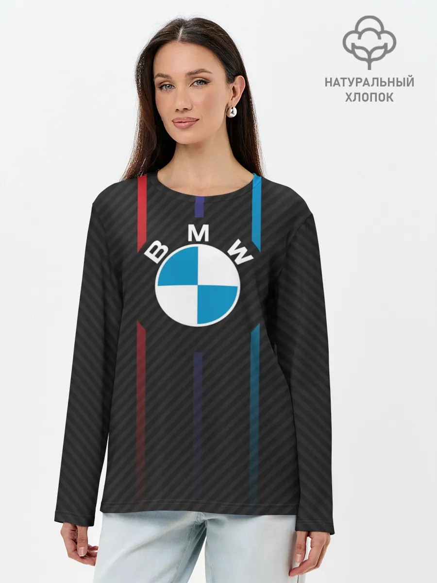 Лонгслив женский. Хлопок / BMW.