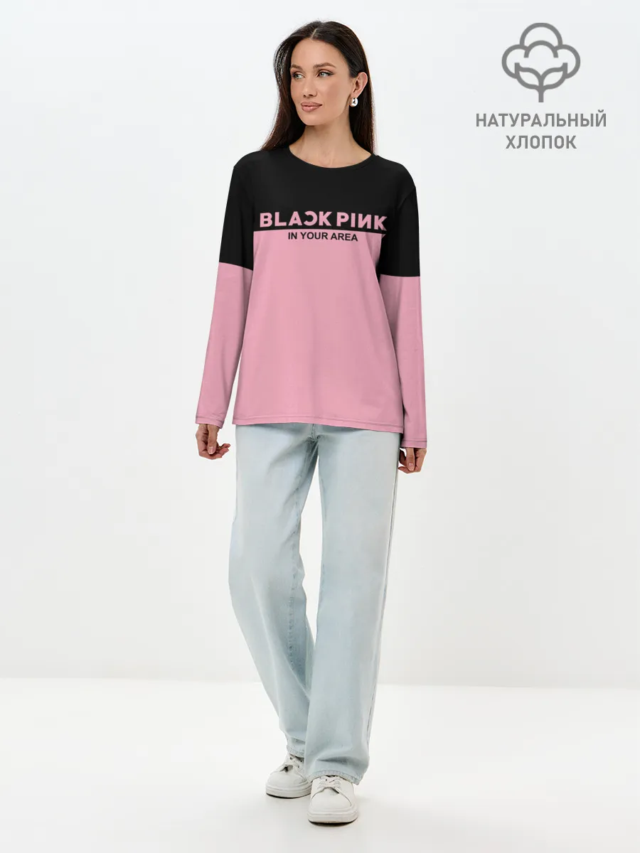 Лонгслив женский. Хлопок / BlackPink