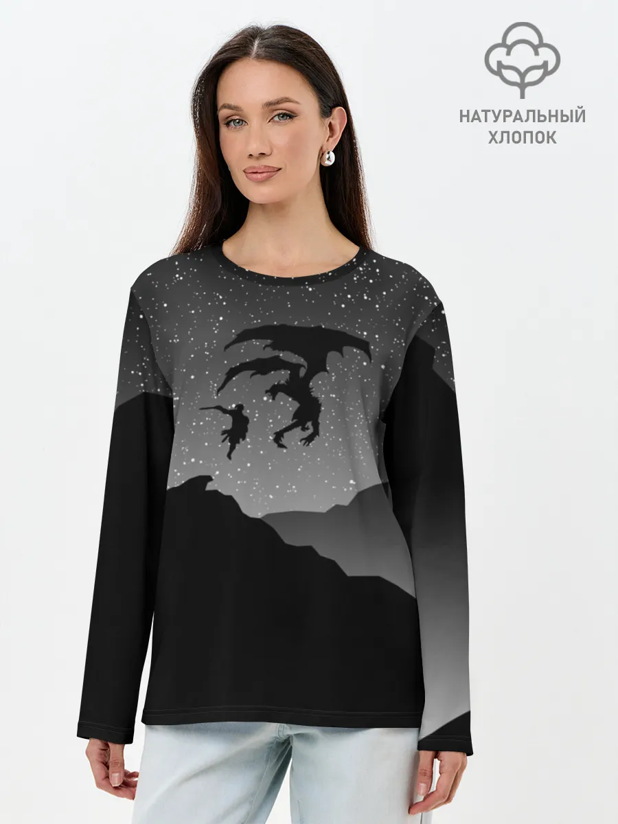 Лонгслив женский. Хлопок / THE ELDER SCROLLS