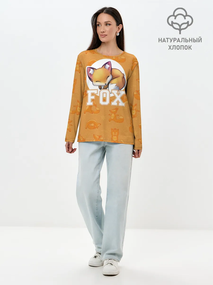 Лонгслив женский. Хлопок / Fox