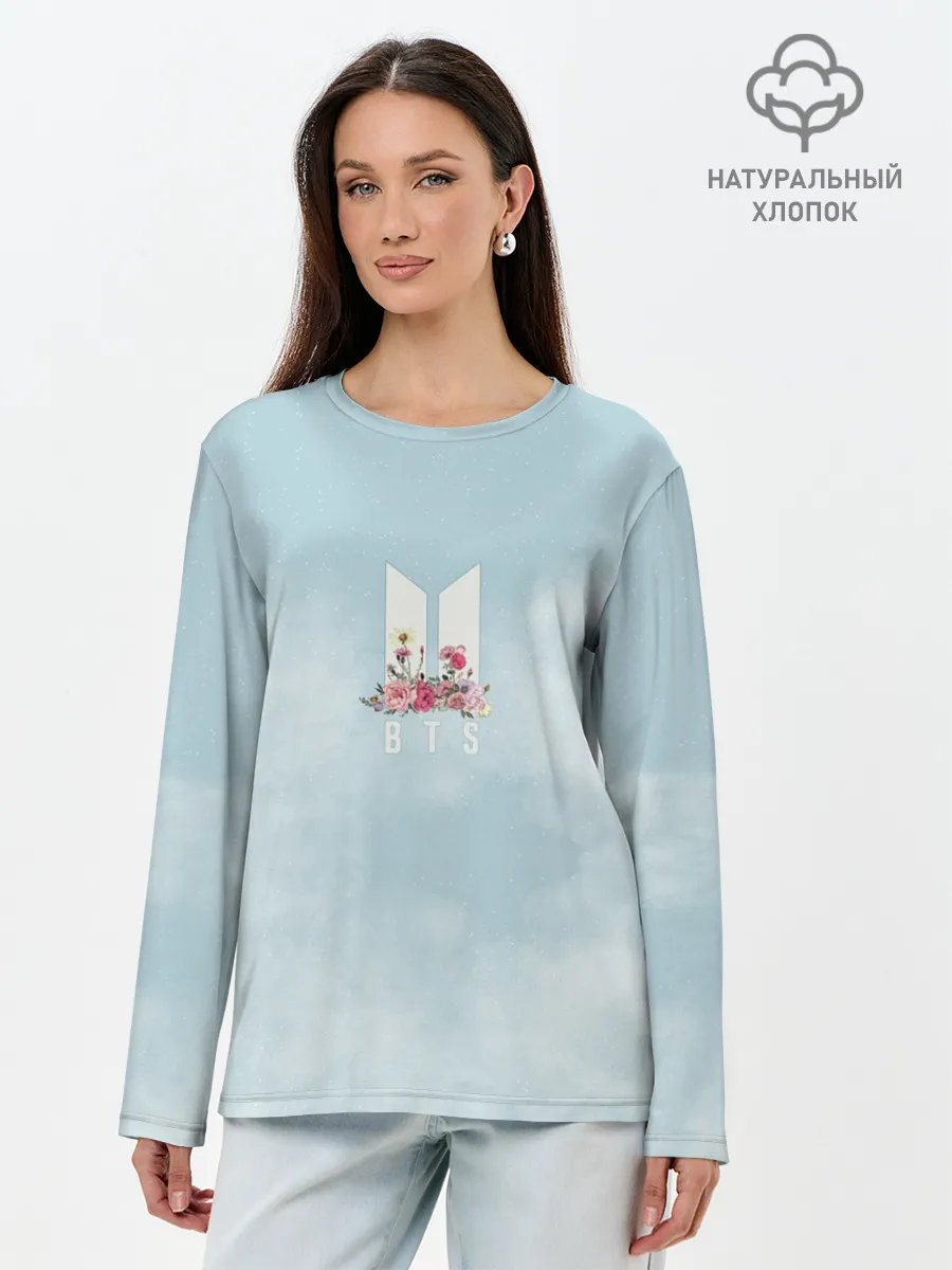 Лонгслив женский. Хлопок / BTS