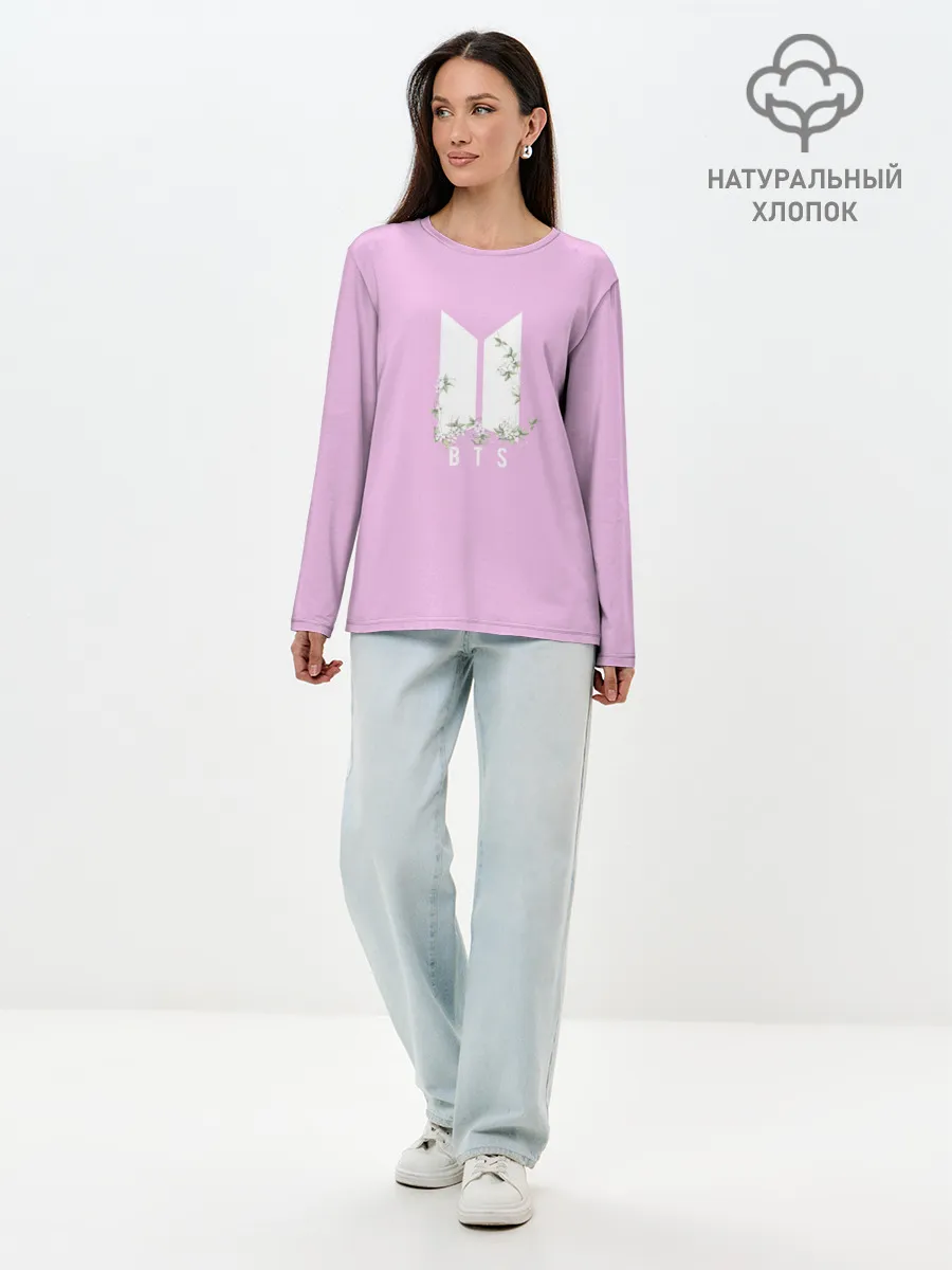 Лонгслив женский. Хлопок / BTS