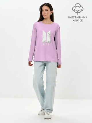 Лонгслив женский. Хлопок / BTS