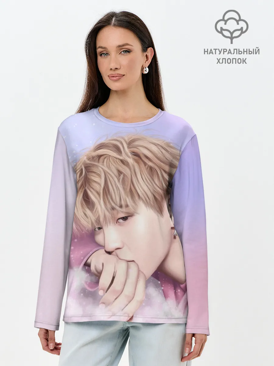 Лонгслив женский. Хлопок / BTS