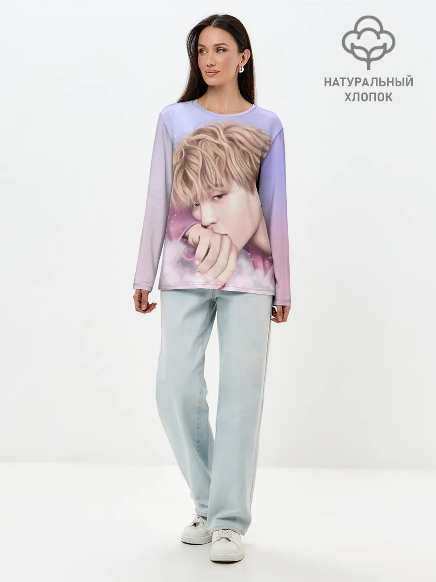 Лонгслив женский. Хлопок / BTS