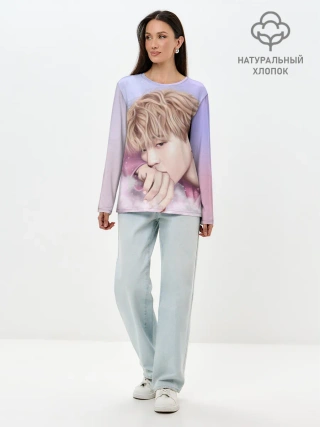 Лонгслив женский. Хлопок / BTS