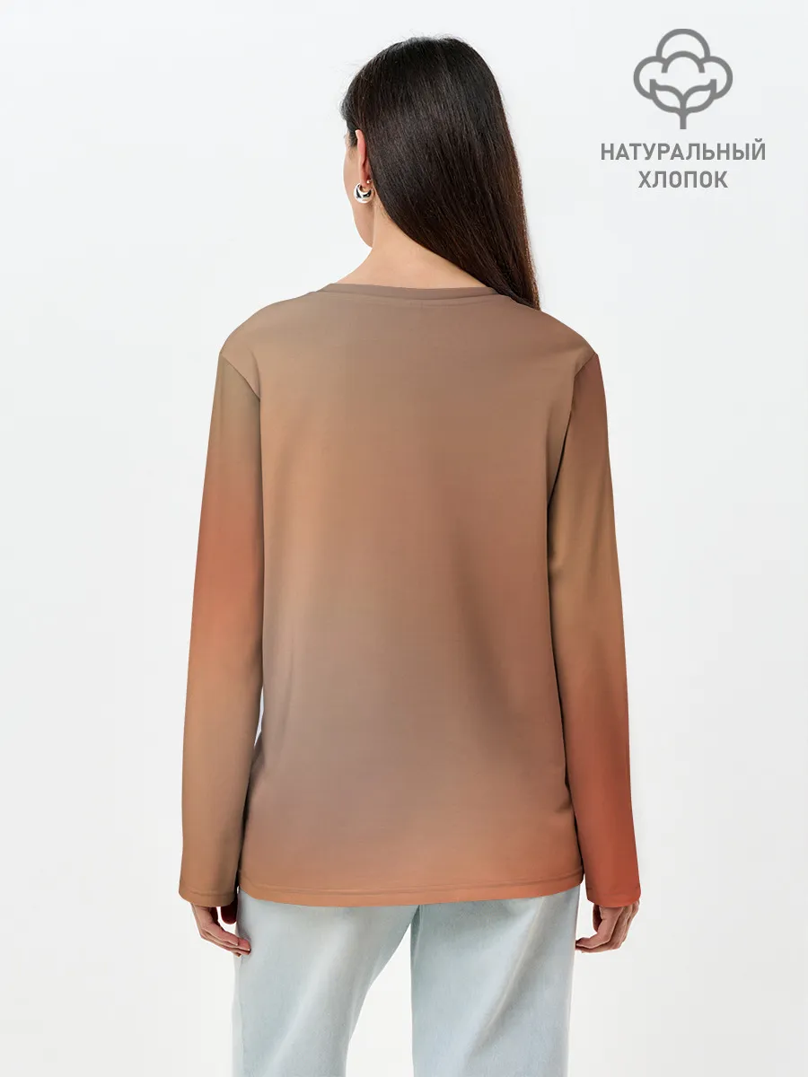 Лонгслив женский. Хлопок / гинтоки саката самурай