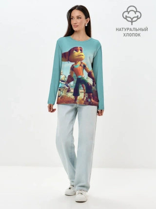 Лонгслив женский. Хлопок / Ratchet and Clank