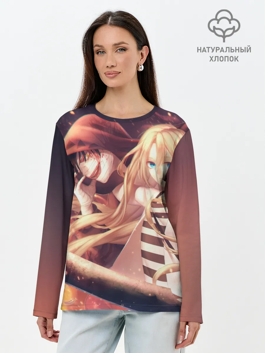 Лонгслив женский. Хлопок / Satsuriku no Tenshi