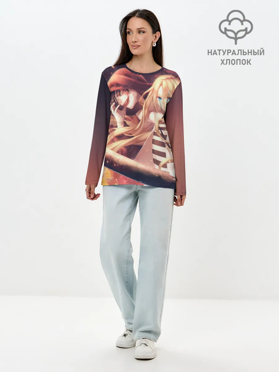 Лонгслив женский. Хлопок / Satsuriku no Tenshi