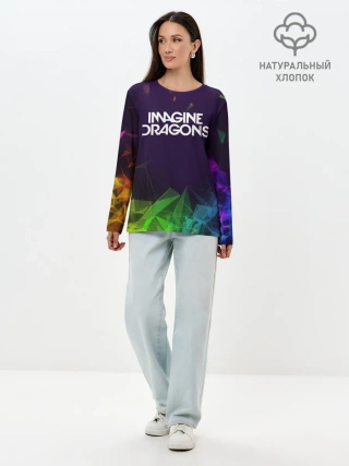 Лонгслив женский. Хлопок / IMAGINE DRAGONS