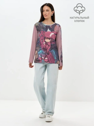 Лонгслив женский. Хлопок / Призрачная пуля