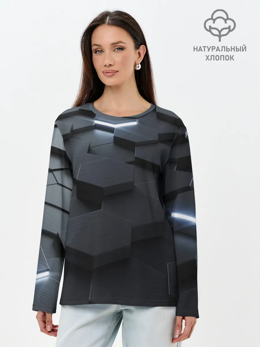 Лонгслив женский. Хлопок / НАНО СОТЫ