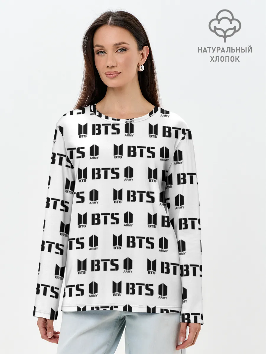 Лонгслив женский. Хлопок / BTS