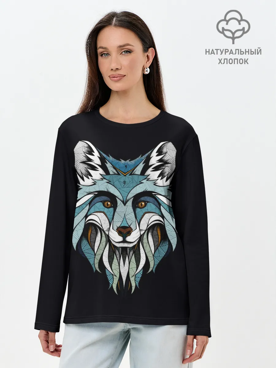 Лонгслив женский. Хлопок / Лис