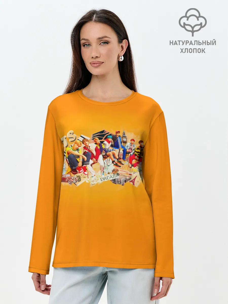 Лонгслив женский. Хлопок / BTS