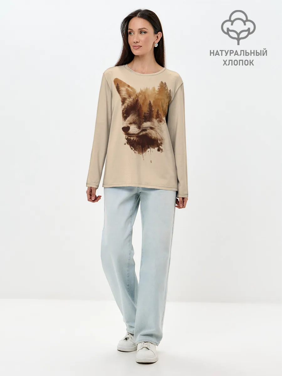Лонгслив женский. Хлопок / Лесной Лис
