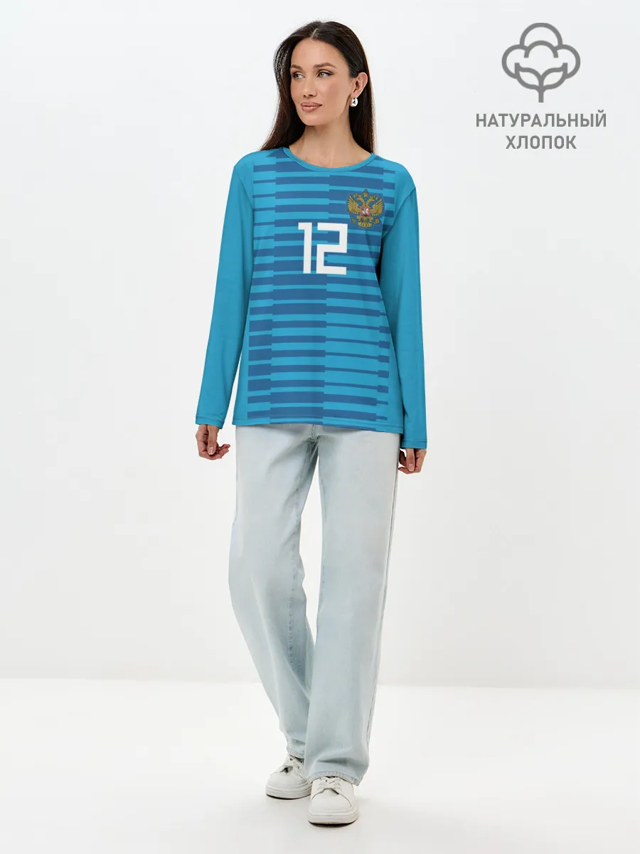 Лонгслив женский. Хлопок / Lunev away WC 2018