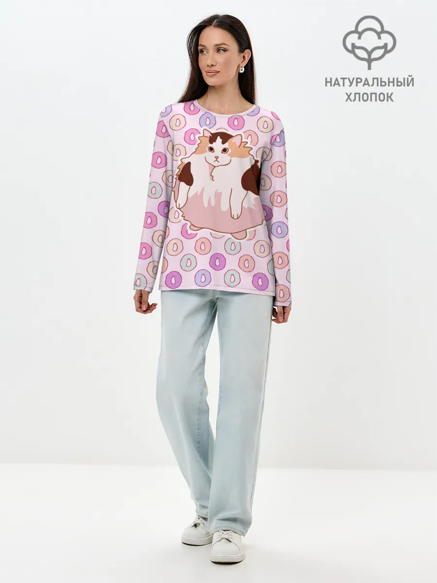 Лонгслив женский. Хлопок / Loops