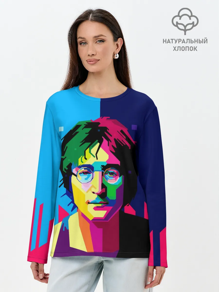 Лонгслив женский. Хлопок / Джон Леннон
