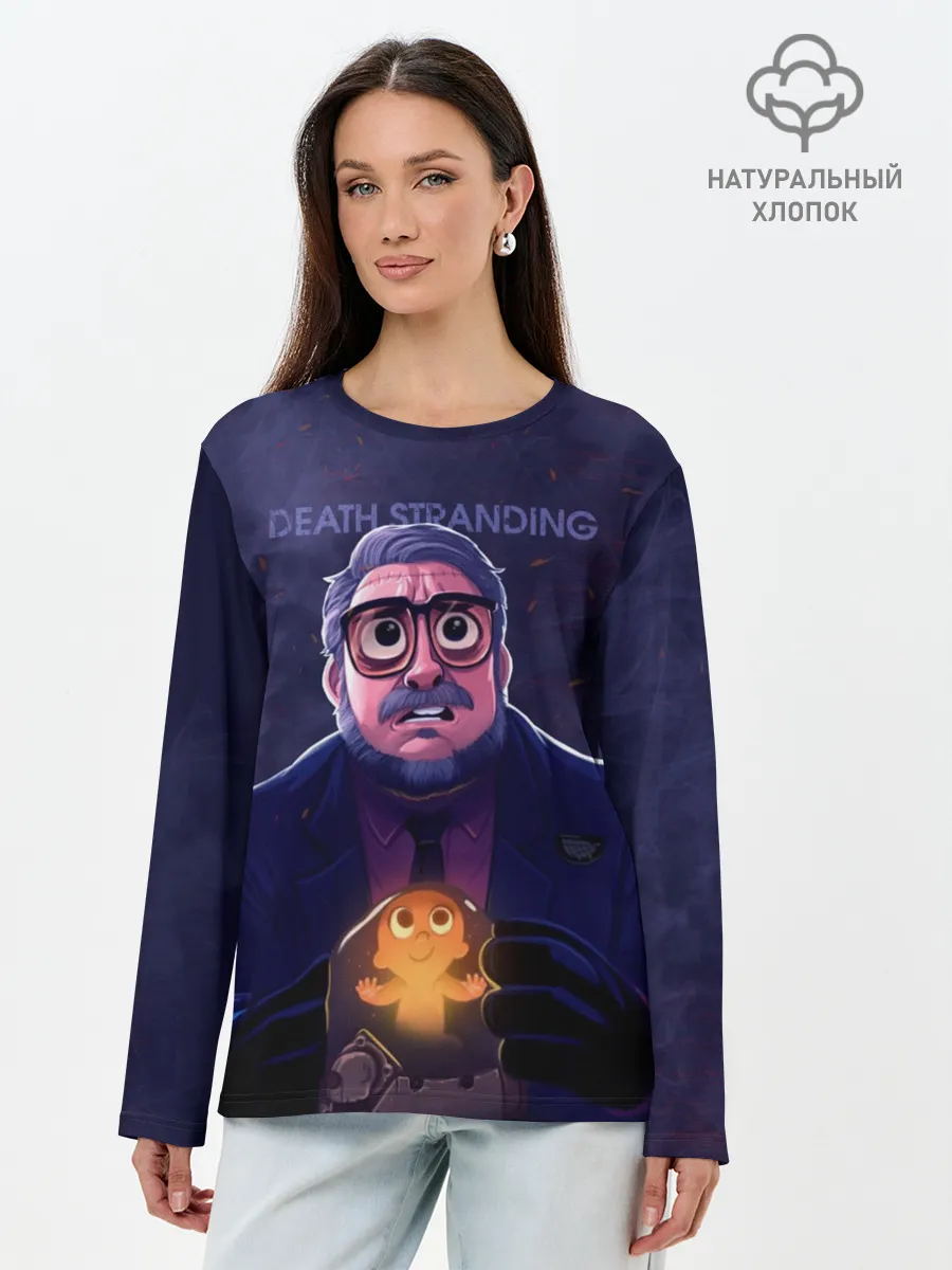Лонгслив женский. Хлопок / Guillermo del Toro