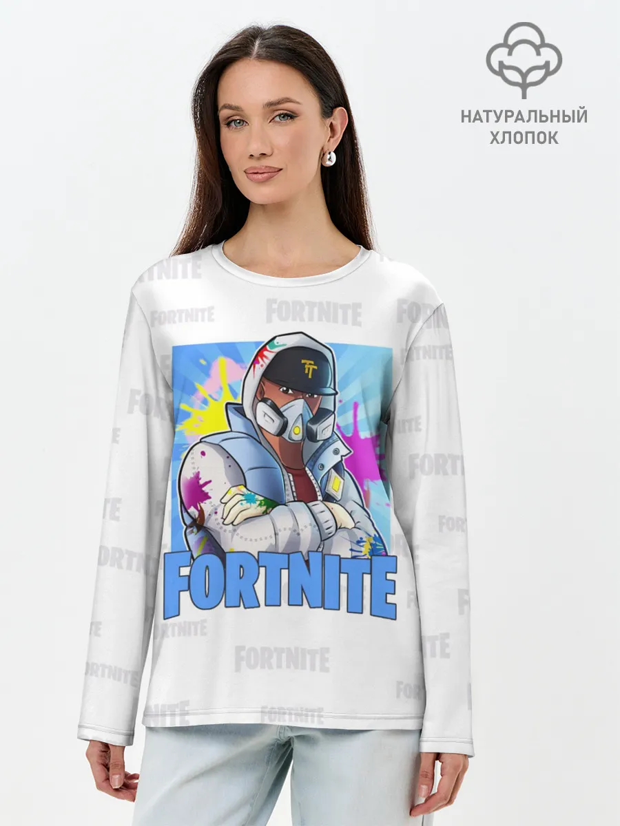 Лонгслив женский. Хлопок / Fortnite Fan Art