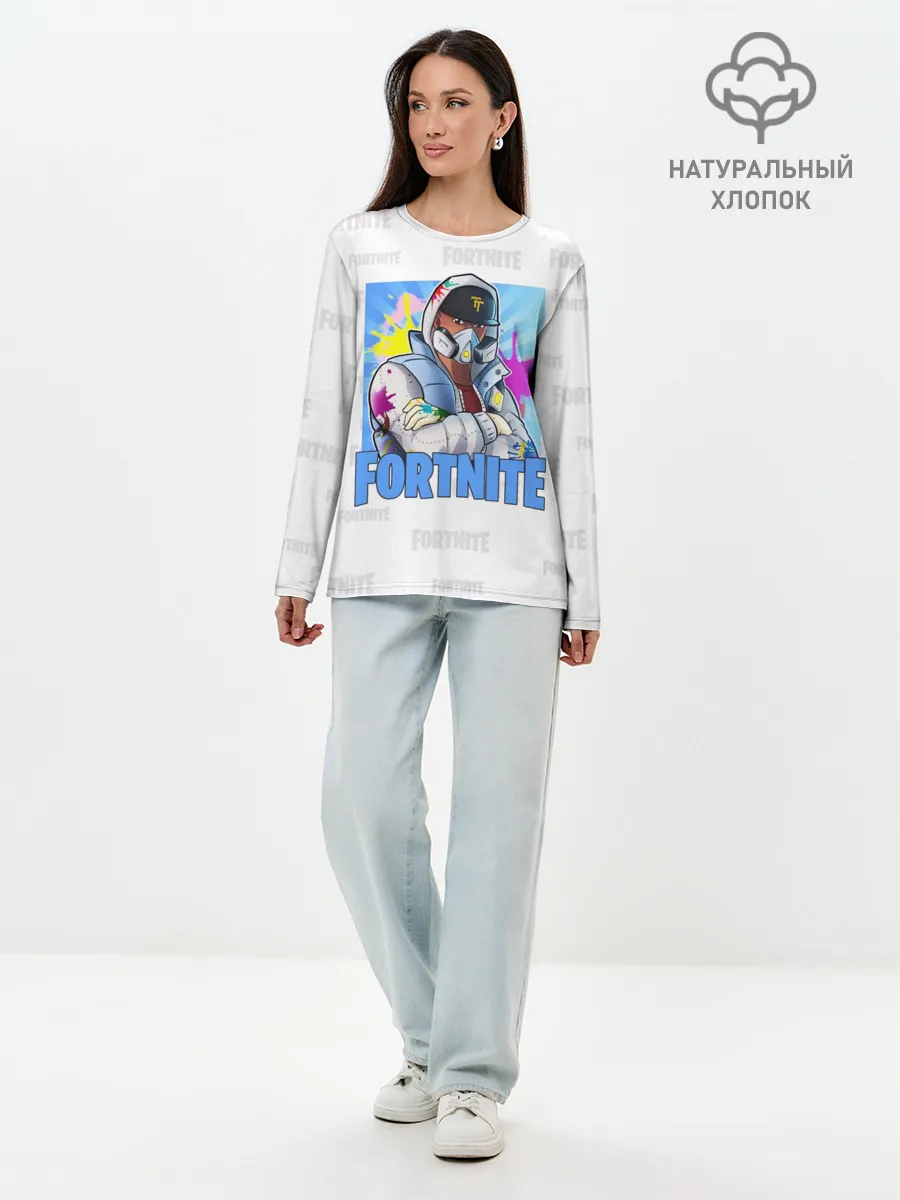 Лонгслив женский. Хлопок / Fortnite Fan Art