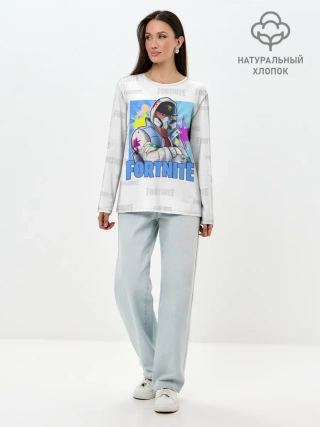 Лонгслив женский. Хлопок / Fortnite Fan Art