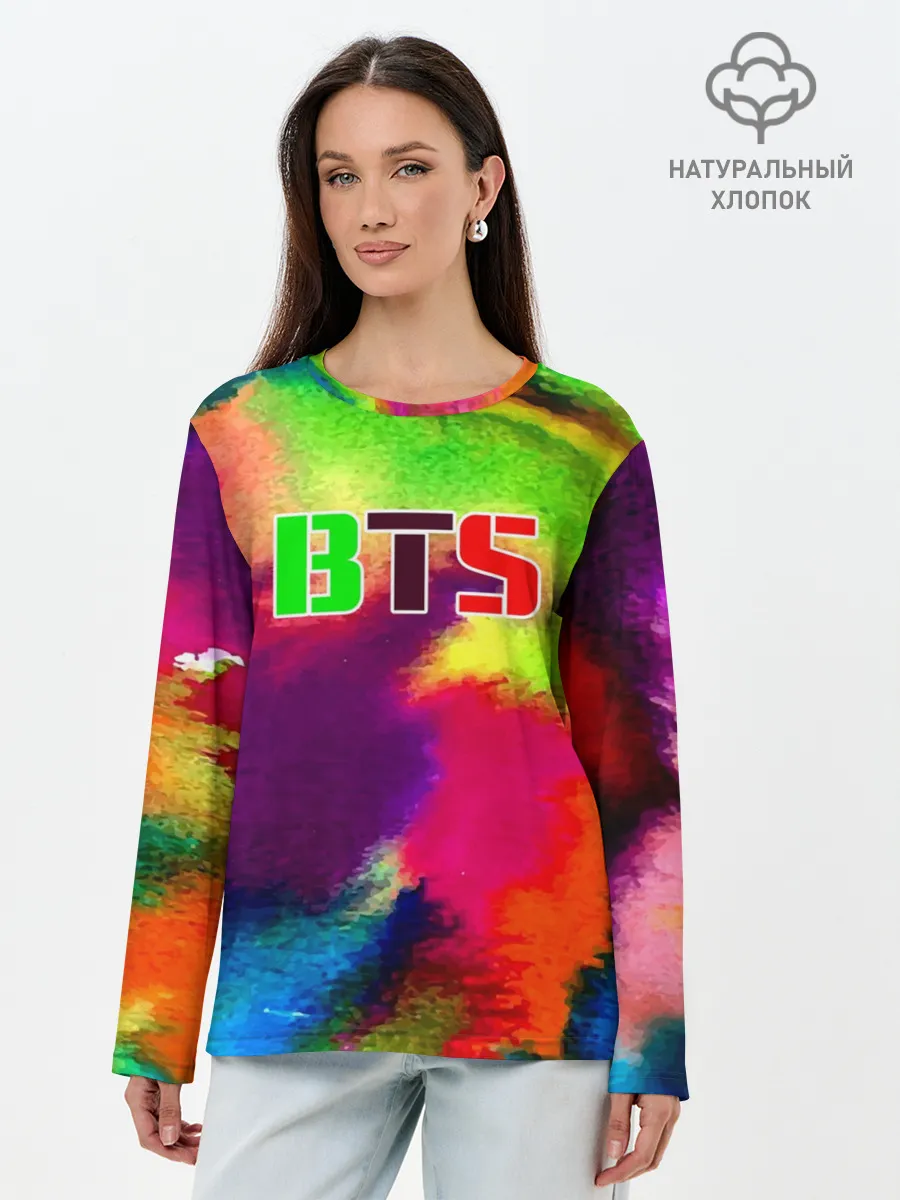 Лонгслив женский. Хлопок / BTS