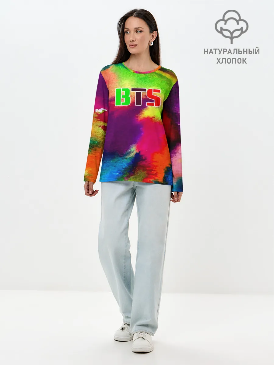 Лонгслив женский. Хлопок / BTS