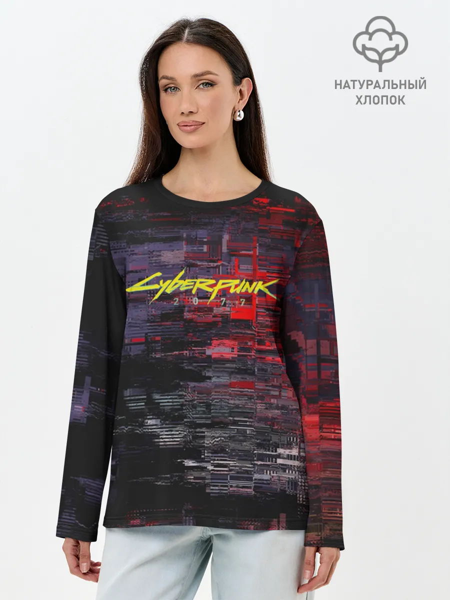Лонгслив женский. Хлопок / CyberPunk 2077