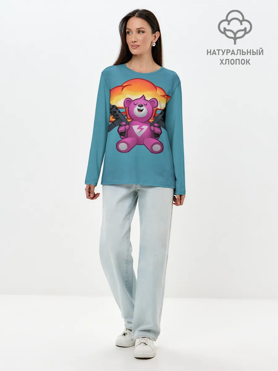 Лонгслив женский. Хлопок / Fortnite Bear
