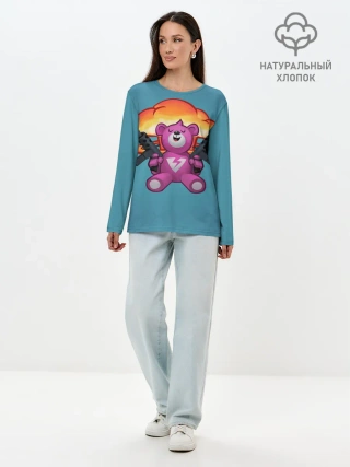 Лонгслив женский. Хлопок / Fortnite Bear