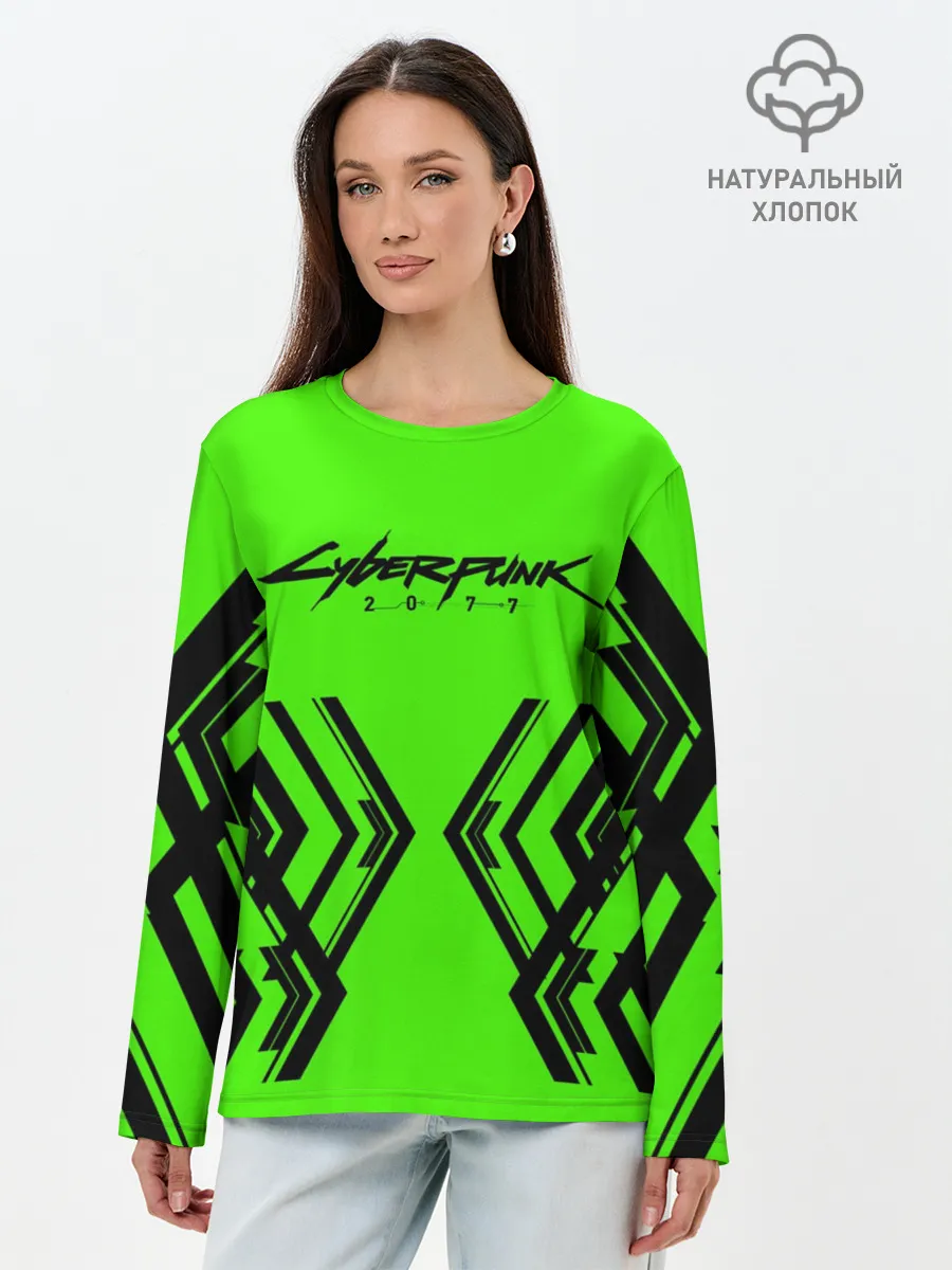 Лонгслив женский. Хлопок / CyberPunk 2077