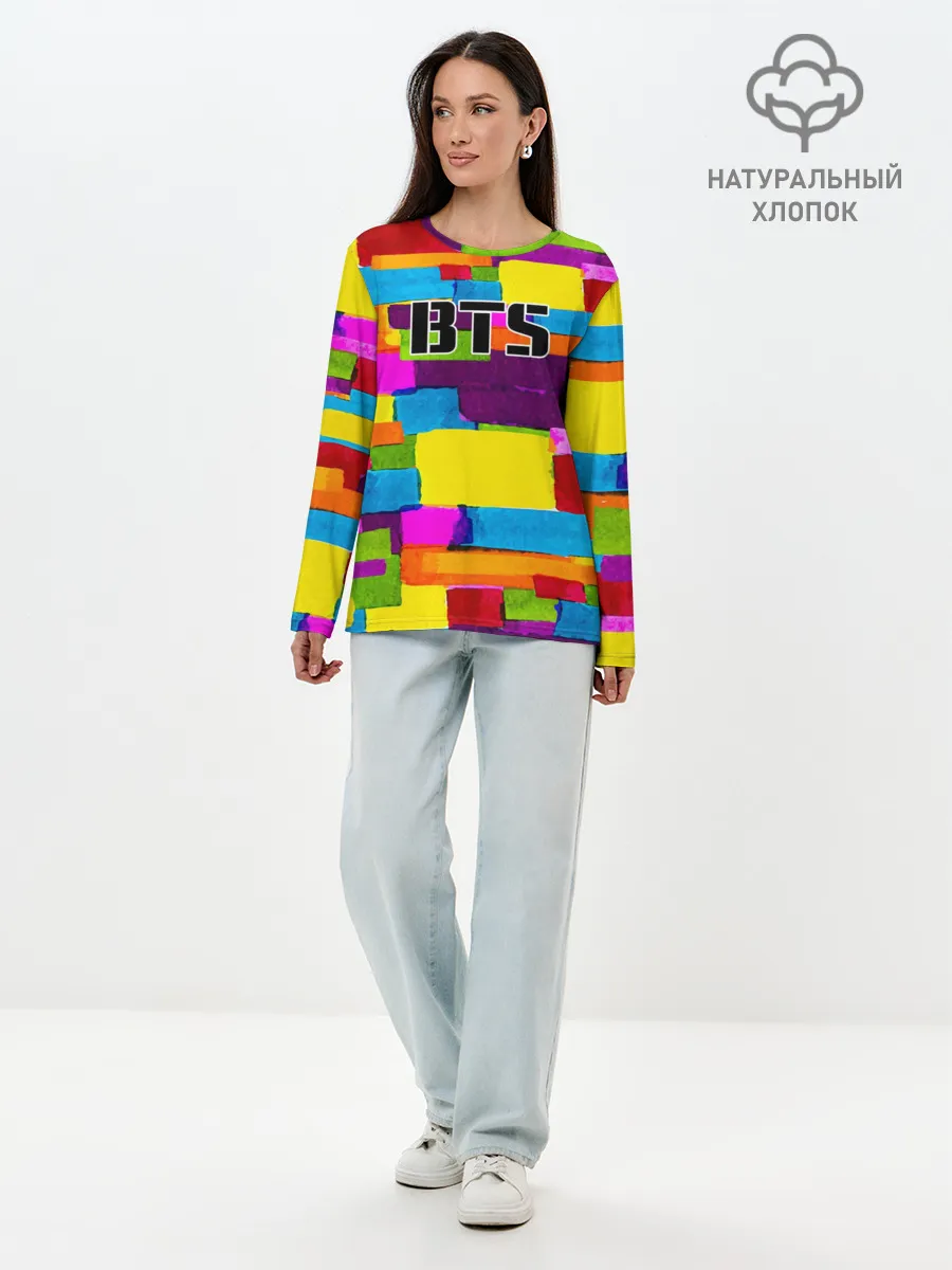 Лонгслив женский. Хлопок / BTS