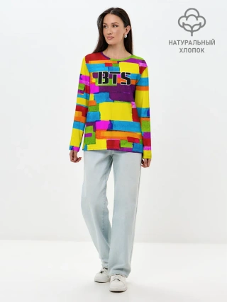 Лонгслив женский. Хлопок / BTS