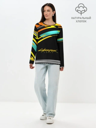 Лонгслив женский. Хлопок / CyberPunk 2077