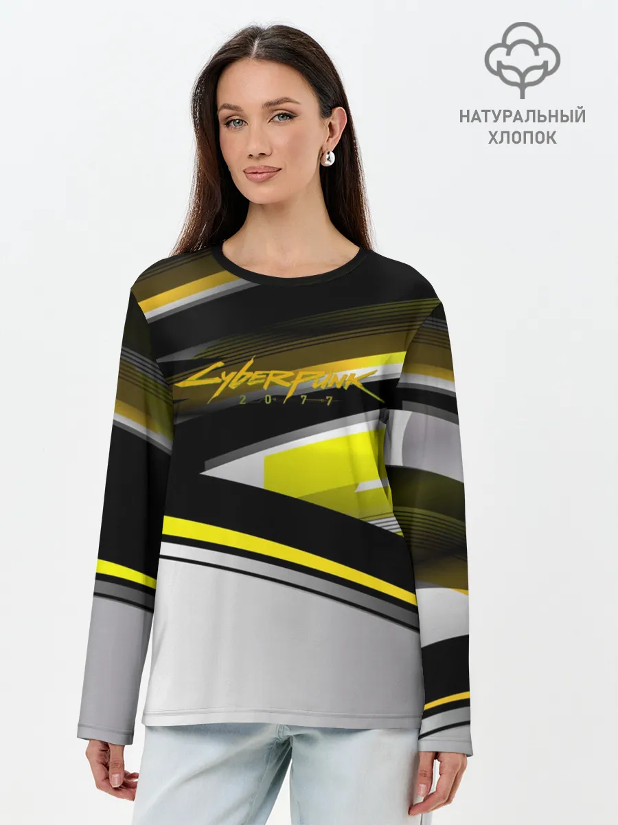 Лонгслив женский. Хлопок / CyberPunk 2077