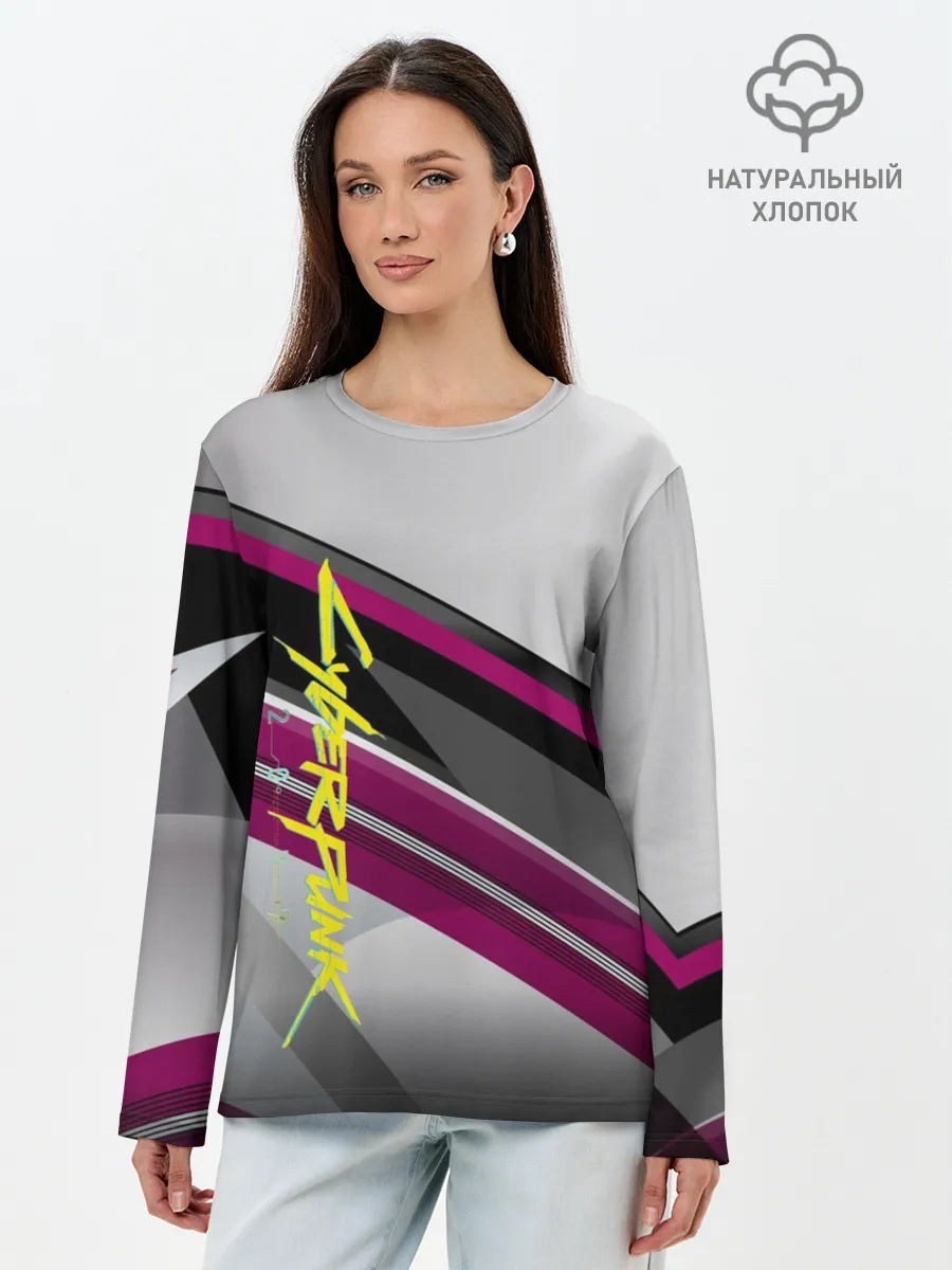 Лонгслив женский. Хлопок / Cyber Punk 2077