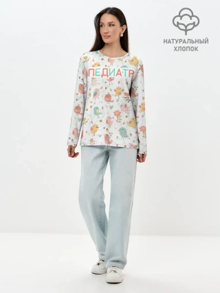 Лонгслив женский. Хлопок / педиатр