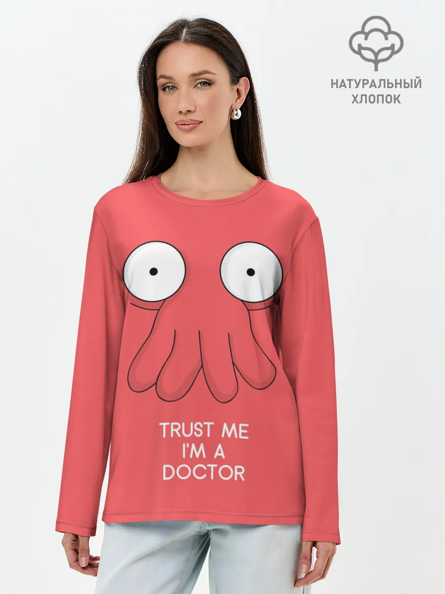 Лонгслив женский. Хлопок / Доктор скорой помощи