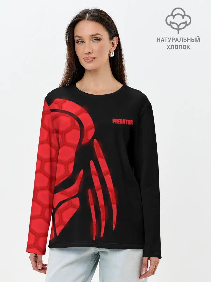 Лонгслив женский. Хлопок / ХИЩНИК | PREDATOR.