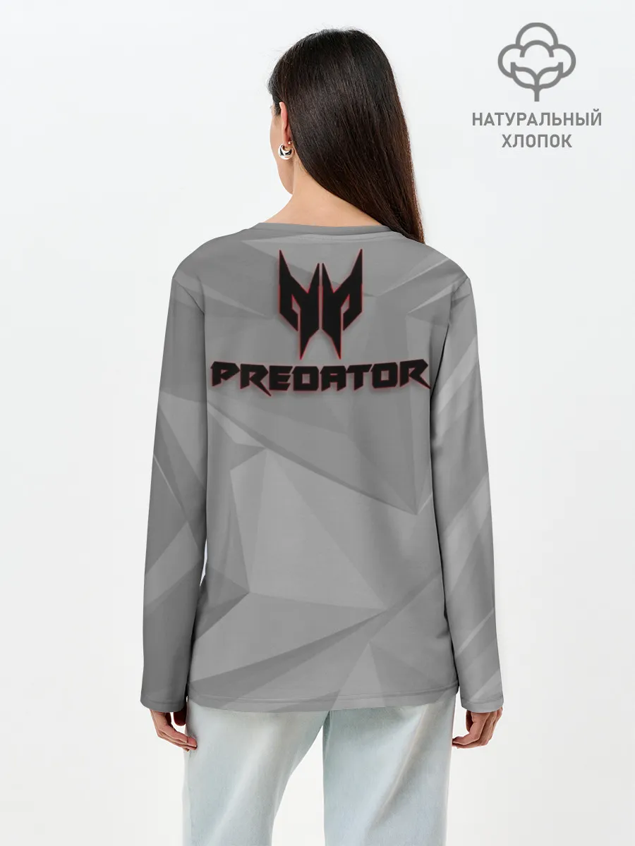 Лонгслив женский. Хлопок / ХИЩНИК | PREDATOR.