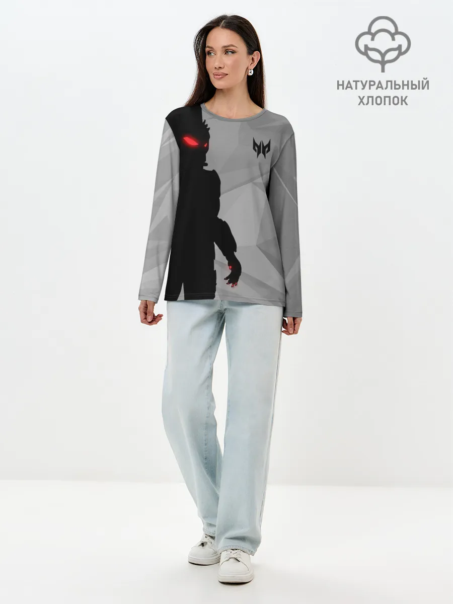 Лонгслив женский. Хлопок / ХИЩНИК | PREDATOR.