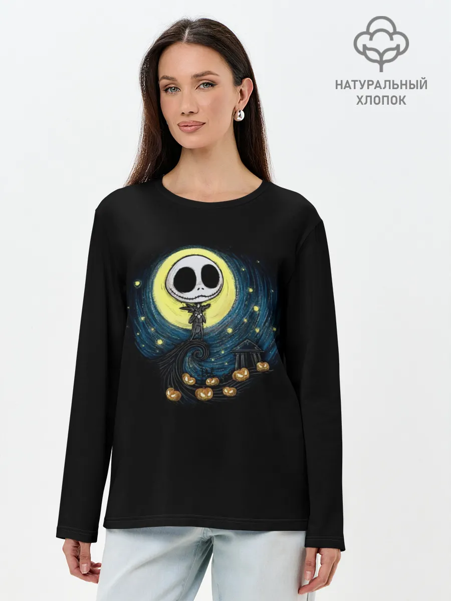 Лонгслив женский. Хлопок / The Nightmare Before Christmas
