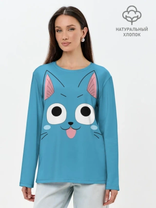 Лонгслив женский. Хлопок / Хэппи и Нацу Драгнил