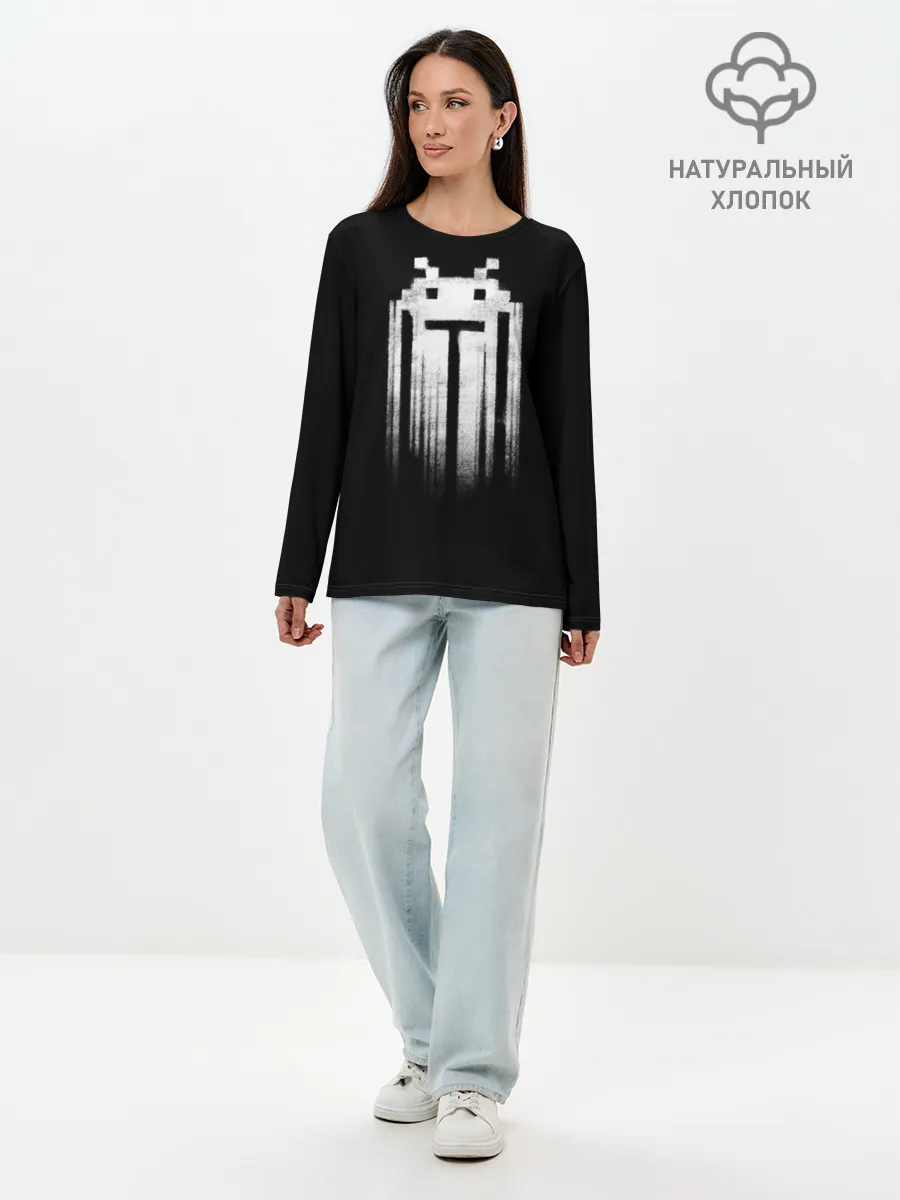 Лонгслив женский. Хлопок / Space Invaders