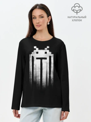 Лонгслив женский. Хлопок / Space Invaders