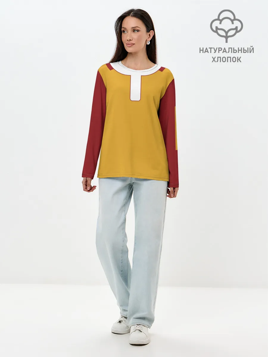 Лонгслив женский. Хлопок / ONE PUNCH MAN SAITAMA